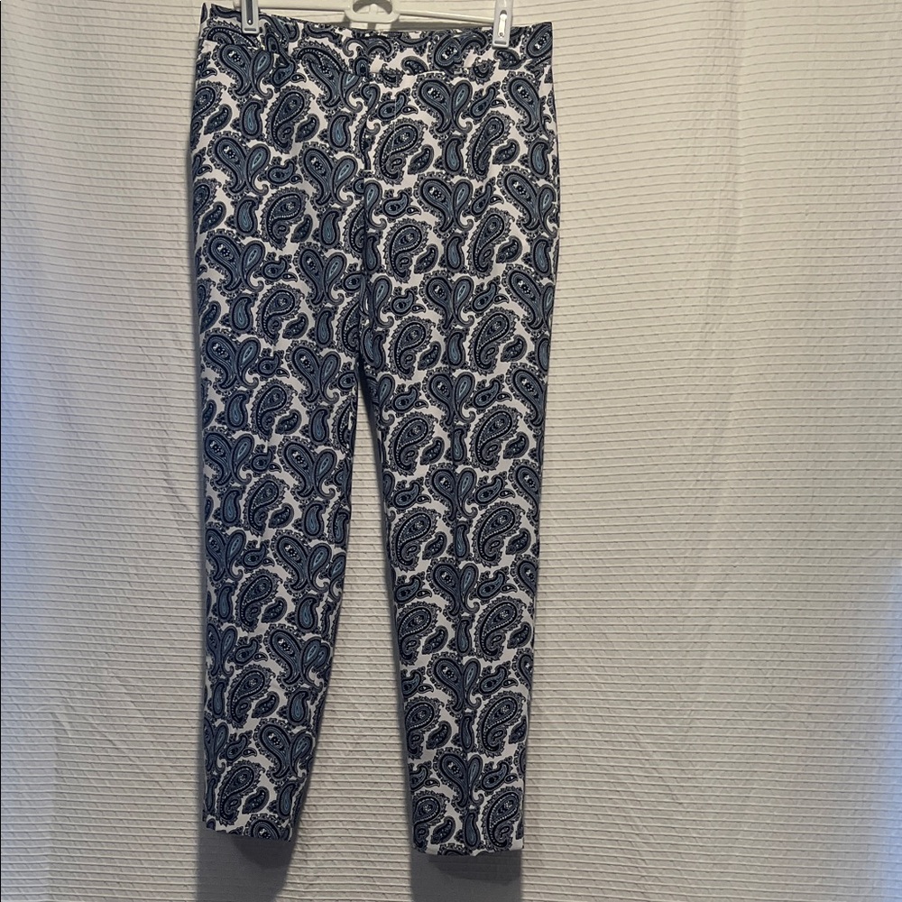 Banana Republic Avery Blue Paisley Pants